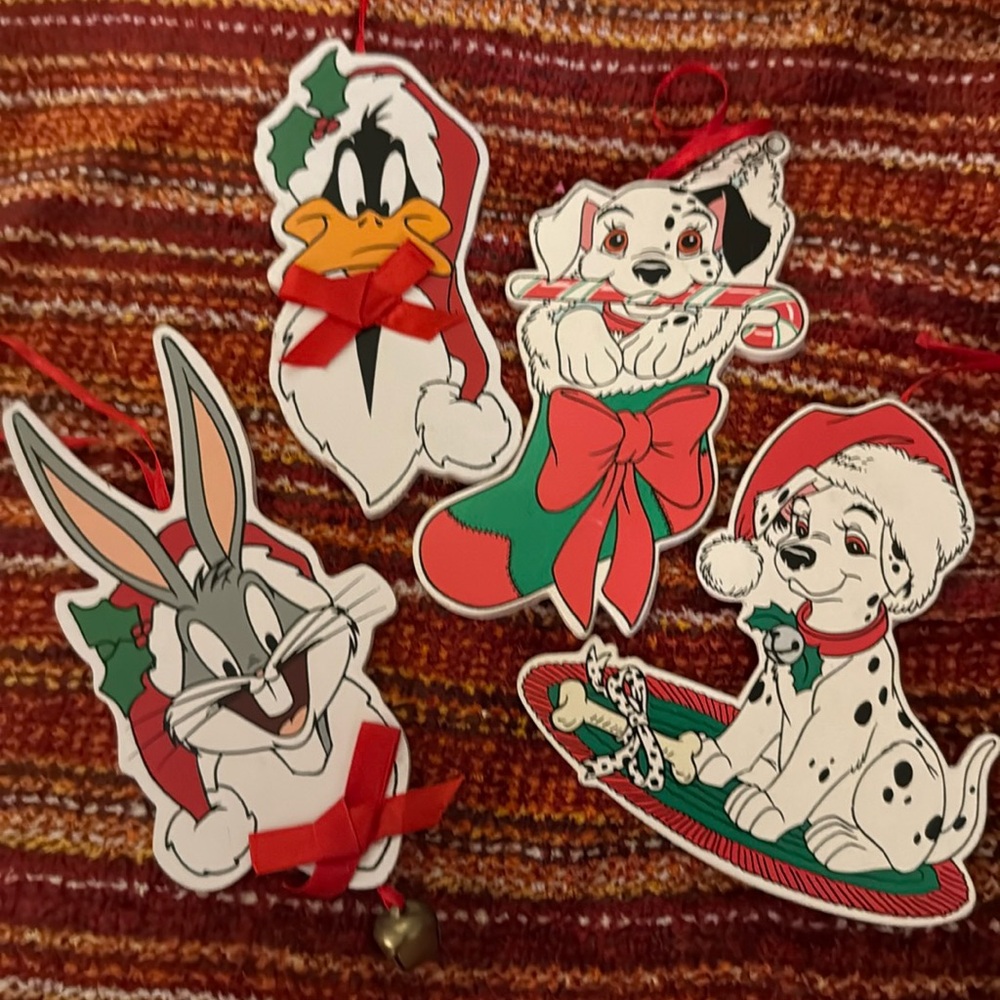 Set of 4 vintage ornaments